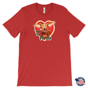 I love my Vizsla - Canvas Mens T-Shirt - Made in the USA