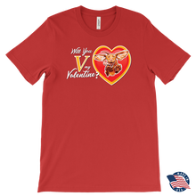 Load image into Gallery viewer, Will You V My Valentine? Super Vizsla Men's T-Shirt

