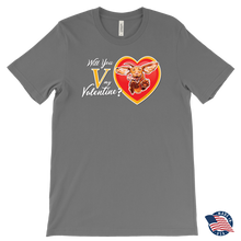 Load image into Gallery viewer, Will You V My Valentine? Super Vizsla Men's T-Shirt
