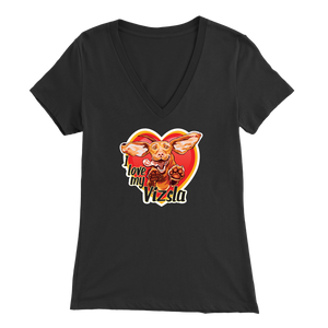 I love my Vizsla - Bella Womens V-Neck