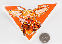Load image into Gallery viewer, Happy playing and jumping Hungarian Vizsla dog sticker original artwork unique decal

