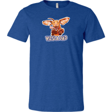 Load image into Gallery viewer, Front view of a men&#39;s royal blue t-shirt featuring the Vizsla Dad design
