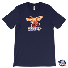 Load image into Gallery viewer, Vizsla Dad design on a men&#39;s navy blue t-shirt
