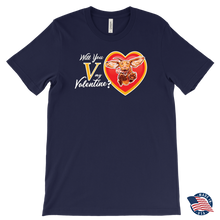 Load image into Gallery viewer, Will You V My Valentine? Super Vizsla Men's T-Shirt
