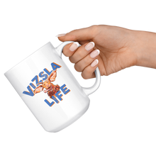 Load image into Gallery viewer, Vizsla Life - White 15oz Ceramic Mug
