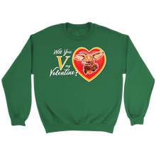 Load image into Gallery viewer, Will You V My Valentine? Super Vizsla Crewneck Sweatshirt

