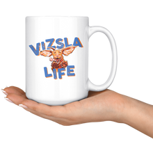 Load image into Gallery viewer, Vizsla Life - White 15oz Ceramic Mug
