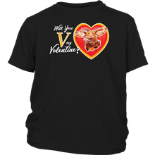 Load image into Gallery viewer, Will You V My Valentine? Super Vizsla Youth Shirt
