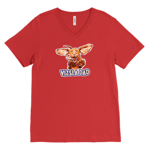 Vizsla Dad - Canvas Mens V-Neck