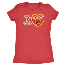 Load image into Gallery viewer, Will You V My Valentine?  Women&#39;s Triblend Shirt
