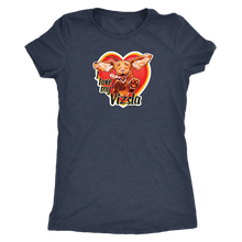 Load image into Gallery viewer,  a dark blue tee featuring the I love my Vizsla design on the front
