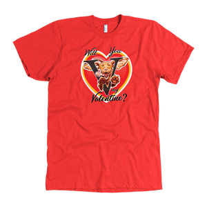 Will You V My Valentine? Super Vizsla Men's T-Shirt