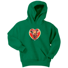 Load image into Gallery viewer, Will You V My Valentine? Super Vizsla - Youth Hoodie
