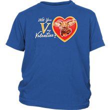 Load image into Gallery viewer, Will You V My Valentine? Super Vizsla Youth Shirt
