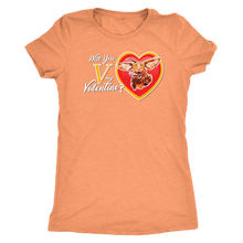 Load image into Gallery viewer, Will You V My Valentine?  Women&#39;s Triblend Shirt
