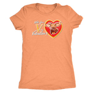 Will You V My Valentine?  Women's Triblend Shirt