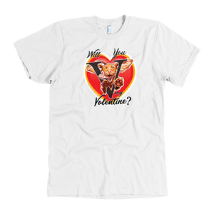 Will You V My Valentine? Super Vizsla Men's T-Shirt