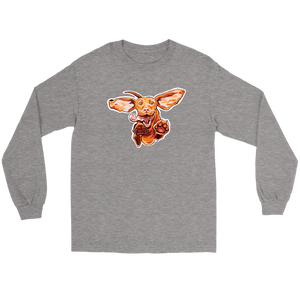 Original Super Vizsla Art on a Long Sleeve Tee