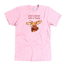 Load image into Gallery viewer, Life is better with a Vizsla - Hungarian Vizsla Mens Tshirt for V lovers
